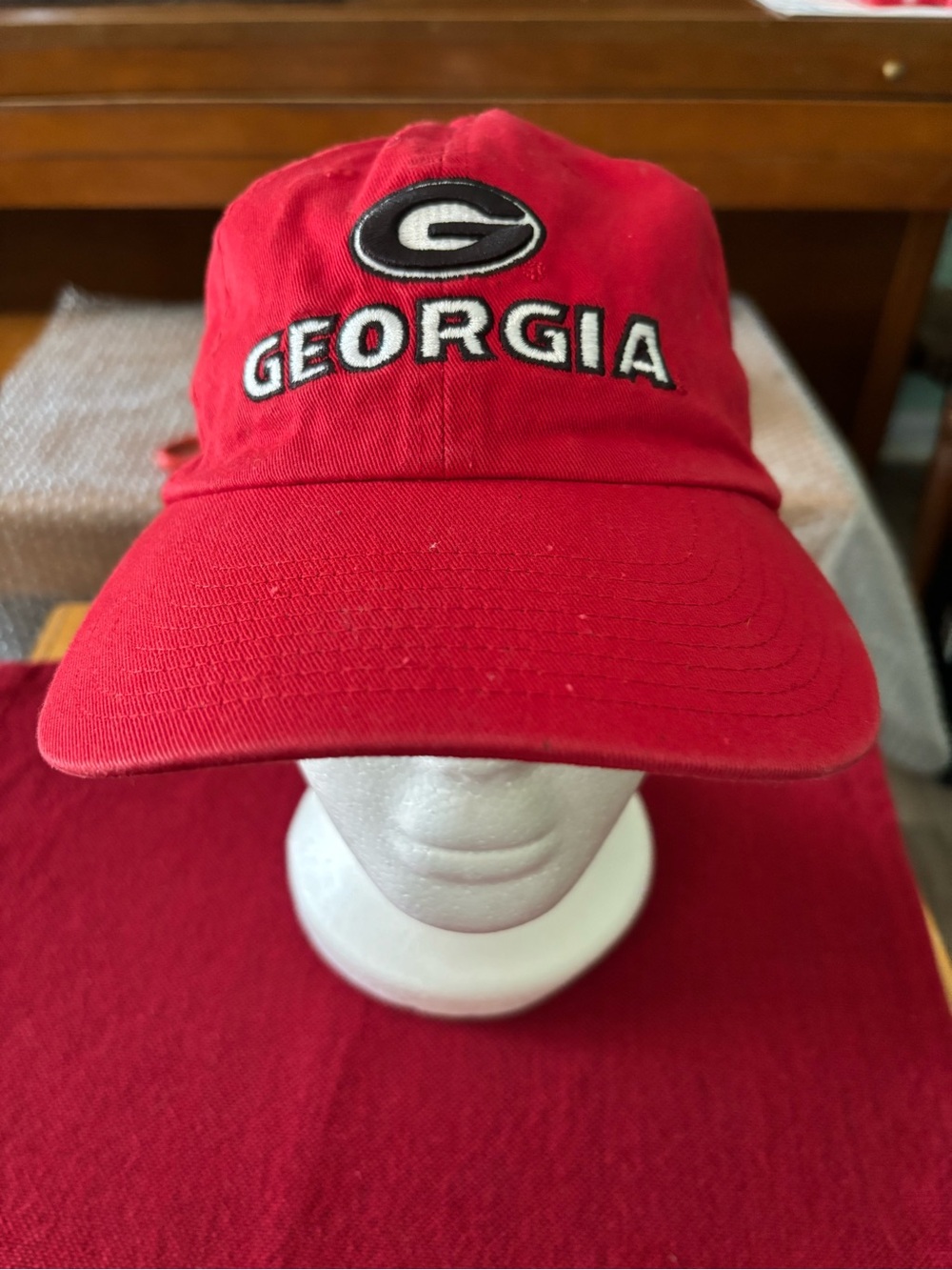 Georgia Red Embroidered Baseball Cap with 'G' Logo